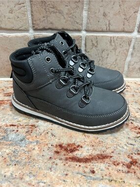 The Children's Place Charcoal Gray Lace-Up Kids Boots
